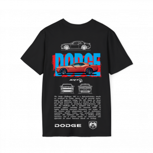 CAMISA DODGE AZUL CON ROJO