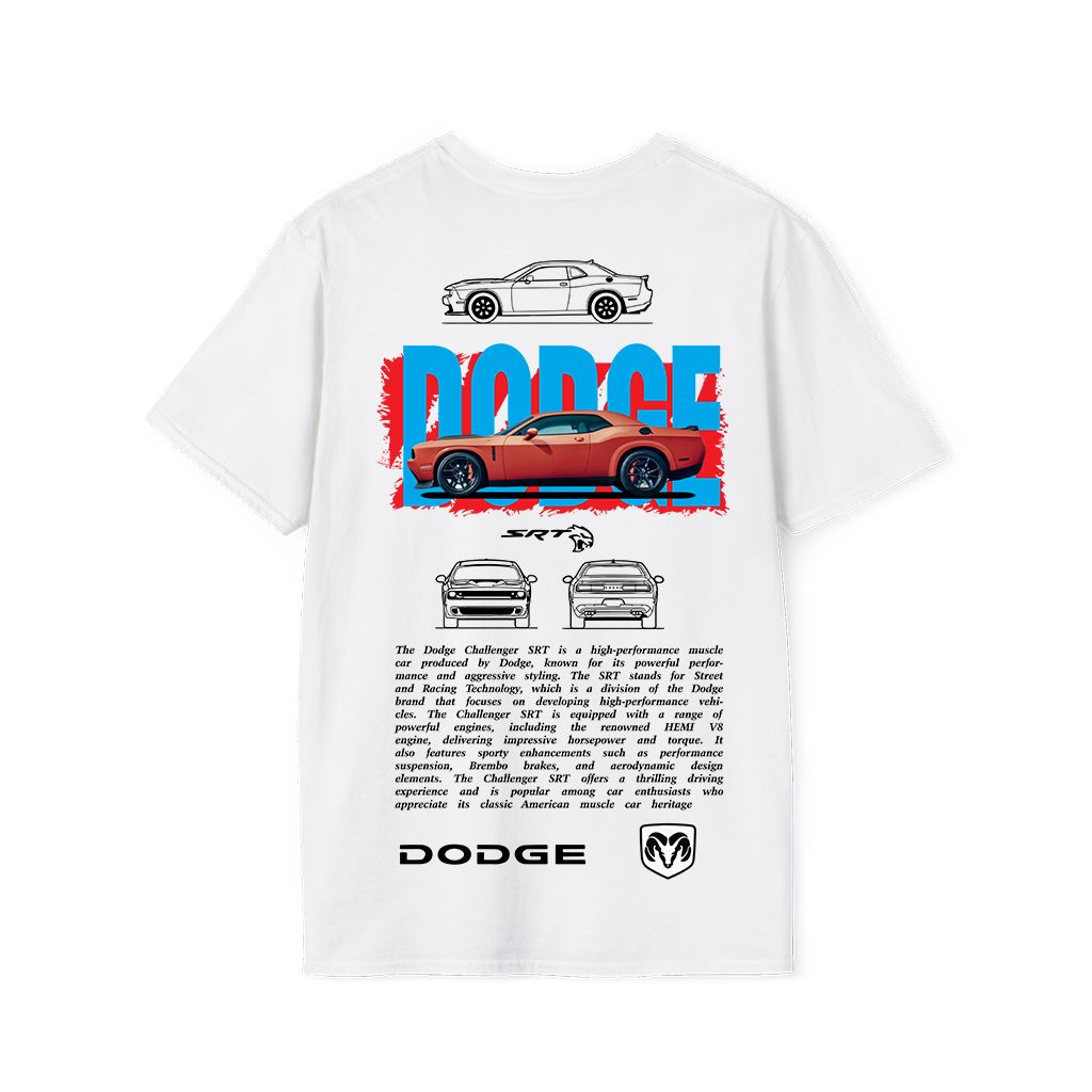 CAMISA DODGE AZUL CON ROJO - Imagen 4