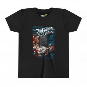 CAMISA ADIDAS-HOTWHEELS-BLANCO-CON-ROJO