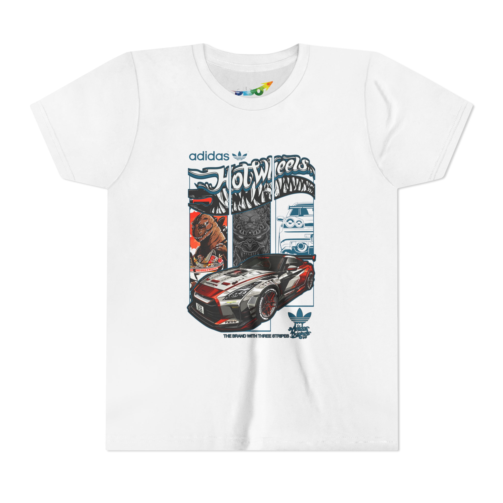 CAMISA ADIDAS-HOTWHEELS-BLANCO-CON-ROJO - Imagen 5