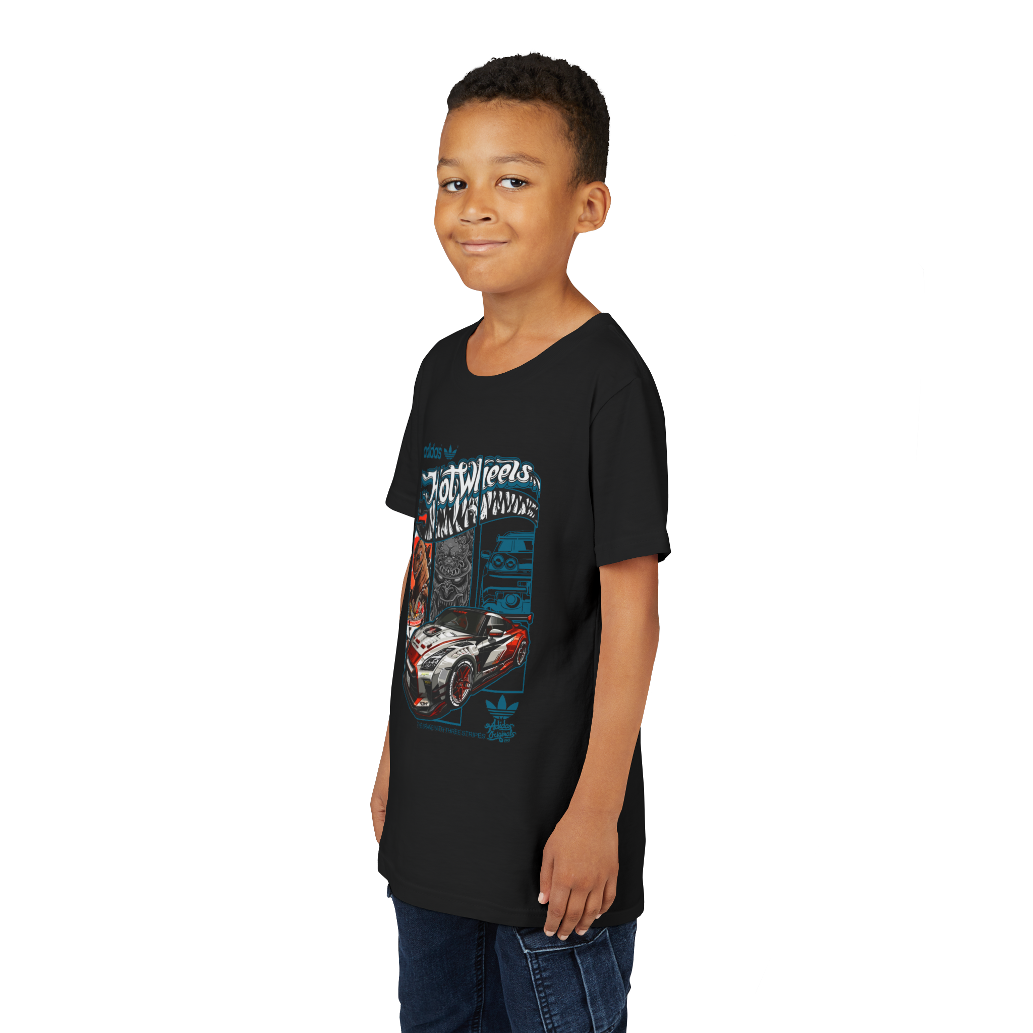 CAMISA ADIDAS-HOTWHEELS-BLANCO-CON-ROJO - Imagen 4